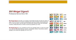 Desktop Screenshot of billweigelsigns.com